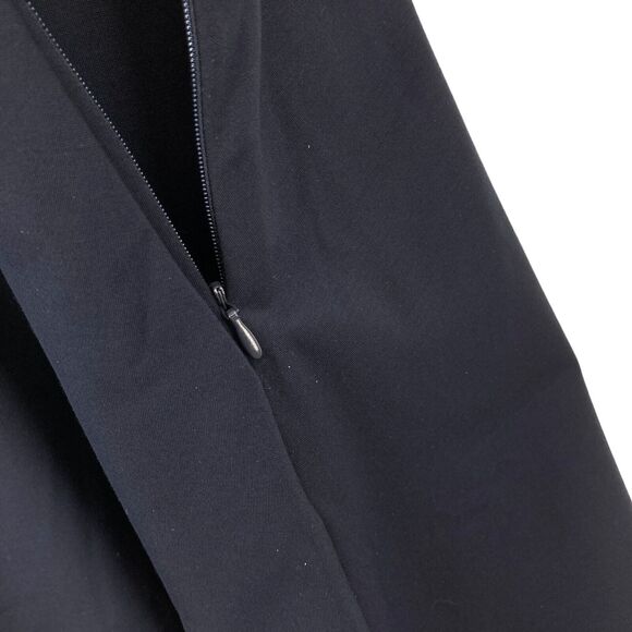 ModCloth Fit & Flare Dress Womens Medium Blue White Knit Rayon Blend Side Zip - Picture 12 of 16